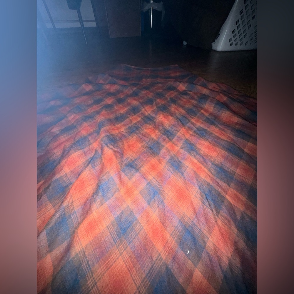 blue and brown vintage skirt